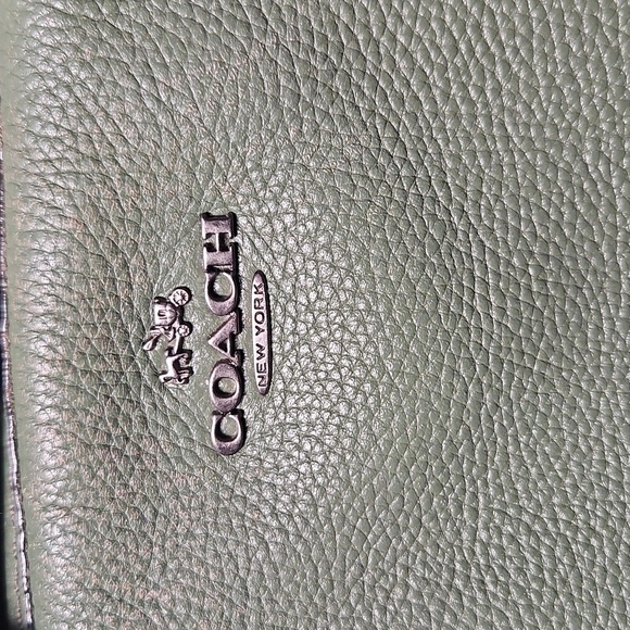 Coach Olive Green Leather Satchel With Wallet 2 For One - Picture 2 of 16